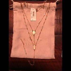 Kendra Scott Adelia Y necklace - Gold/Brushed Gold